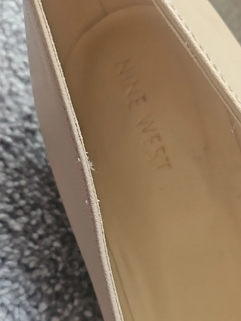 Nine West Nude Leather Ballet Flats